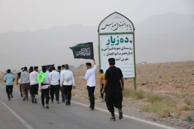 کاروان پیاده‌روی زائران امام رضا(ع) به ده‌زیار رسید